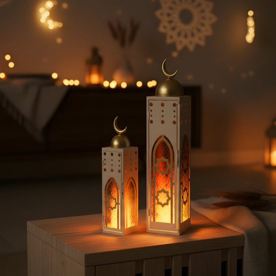 Metal Ramadan Lantern 2 Pcs